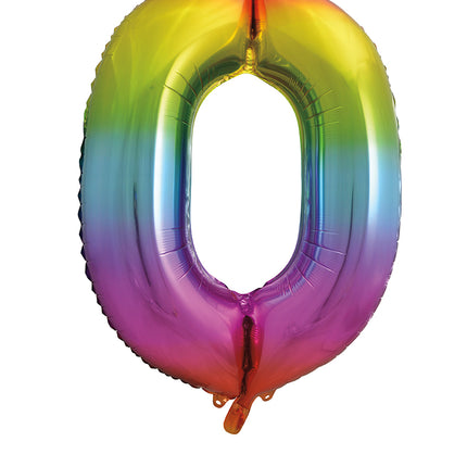 0 Anno Figura Palloncino Arcobaleno Vuoto 86cm