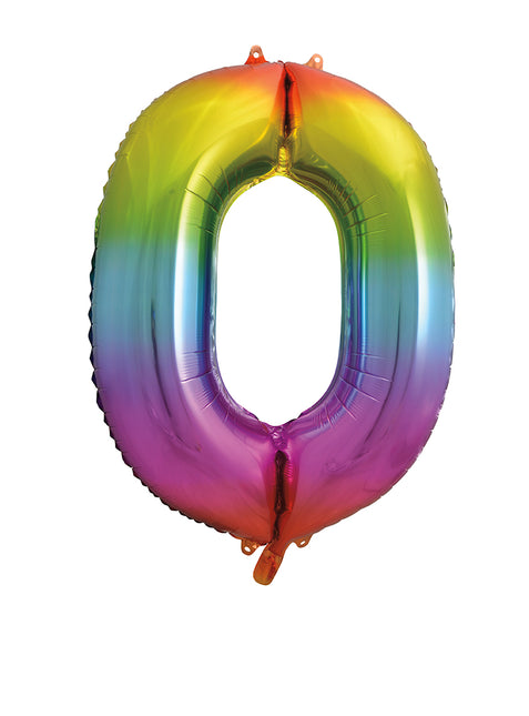 0 Anno Figura Palloncino Arcobaleno Vuoto 86cm