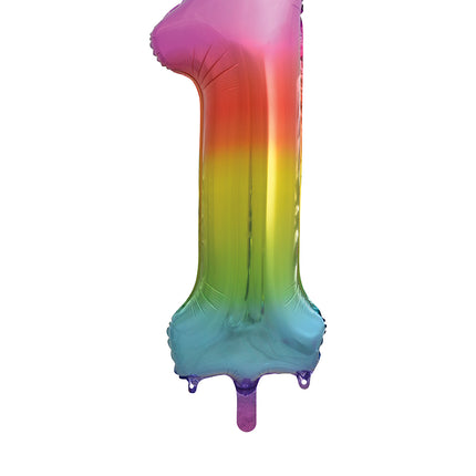 Palloncino 1 Anno Figura Arcobaleno Vuoto 86cm