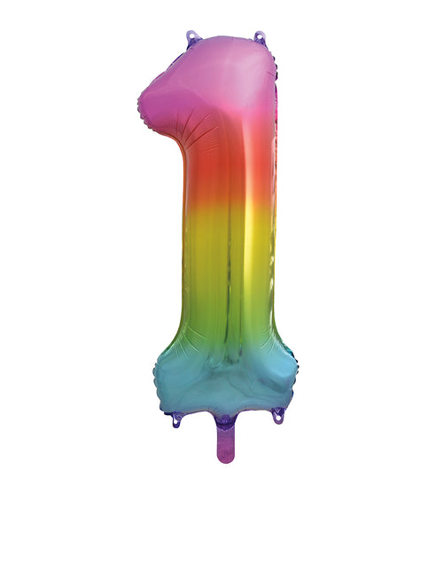 Palloncino 1 Anno Figura Arcobaleno Vuoto 86cm