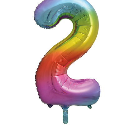 Palloncino a 2 anni con figura Arcobaleno vuoto 86 cm