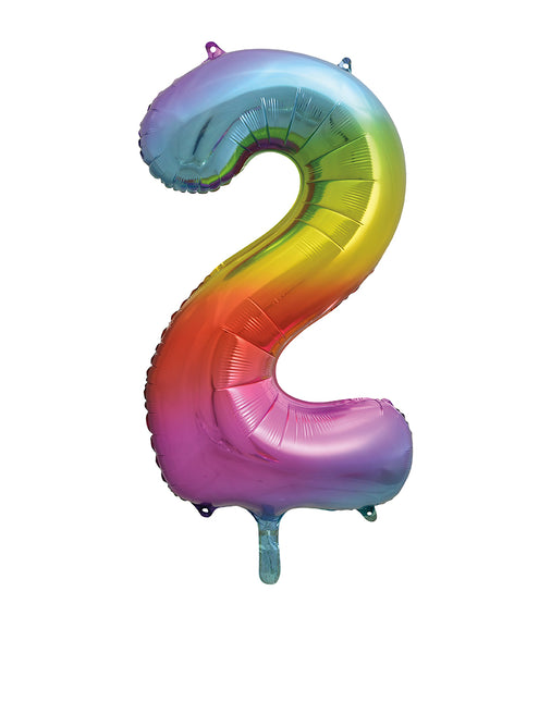 Palloncino a 2 anni con figura Arcobaleno vuoto 86 cm