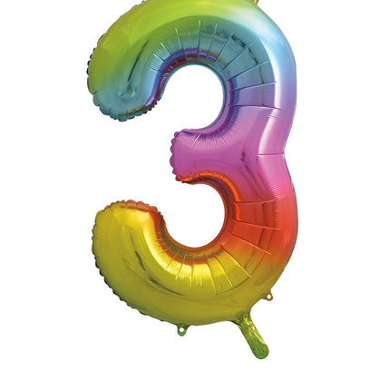 Palloncino a 3 anni con figura Arcobaleno vuoto 86 cm