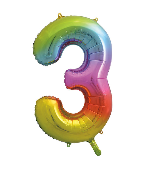 Palloncino a 3 anni con figura Arcobaleno vuoto 86 cm
