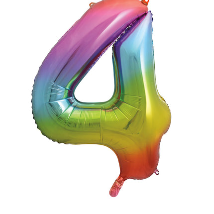 Palloncino a 4 anni con figura arcobaleno vuoto 86cm