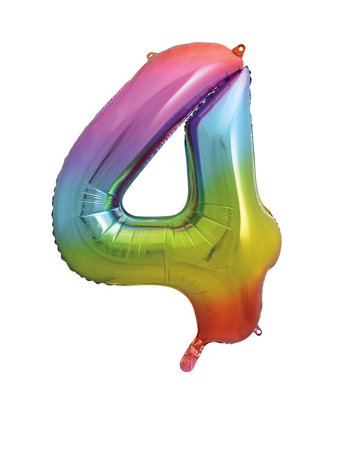 Palloncino a 4 anni con figura arcobaleno vuoto 86cm