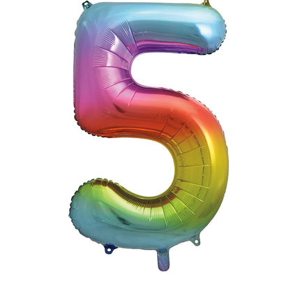 Palloncino a 5 anni con figura arcobaleno vuoto 86 cm