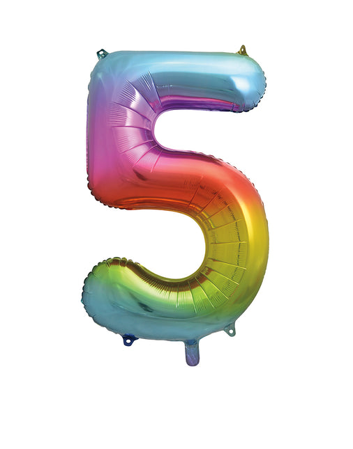 Palloncino a 5 anni con figura arcobaleno vuoto 86 cm