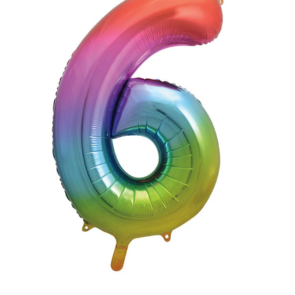 Palloncino figura 6 anni Arcobaleno Vuoto 86cm