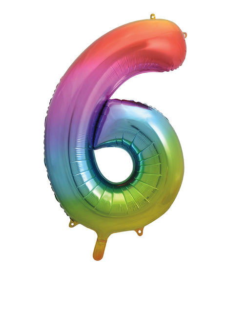Palloncino figura 6 anni Arcobaleno Vuoto 86cm