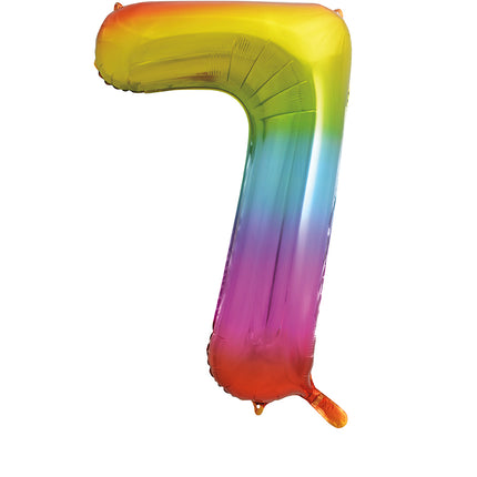 Palloncino di figura 7 anni Arcobaleno vuoto 86 cm