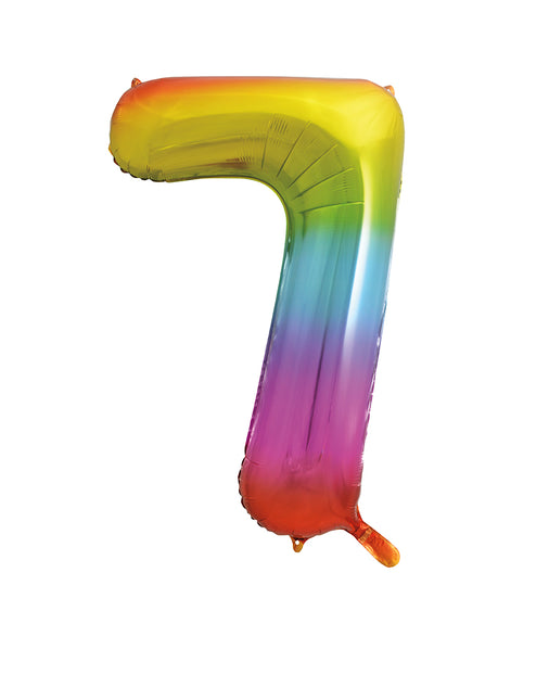 Palloncino di figura 7 anni Arcobaleno vuoto 86 cm