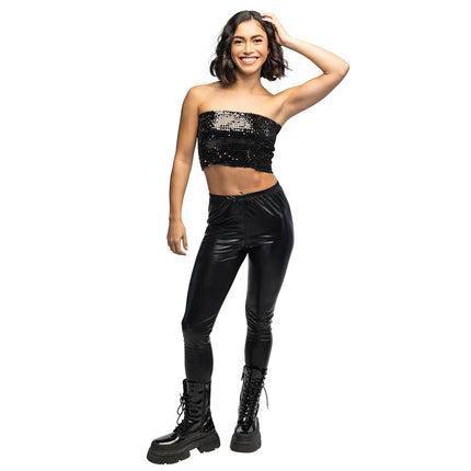 Top Sparkle nero (M/L elasticizzato)