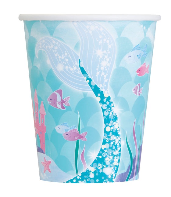 Bicchieri di carta da 9 once Mermaid, 8ct
