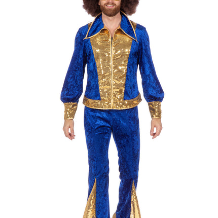 Set da discoteca glitterato blu/oro