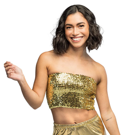 Top Sparkle oro (M/L elasticizzato)