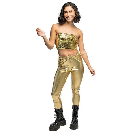 Top Sparkle oro (M/L elasticizzato)