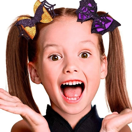 FERMA CAPELLI A FORMA DI PIPISTRELLO / RAGNO PER BAMBINI - ASSORTITI
