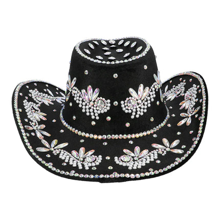 Cappello da cowboy Crystal nero