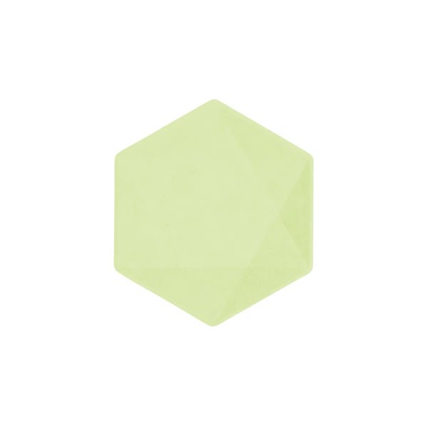6 borden zeshoekig 15,8 x 13,7cm groen van Riethmueller koop je bij Partywinkel