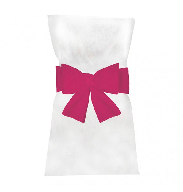 Fiocco per sedia fucsia 19 cm 6 pezzi