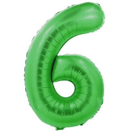 6 Jaar Cijfer Ballon Groen 1m van VDV Benefit koop je bij Partywinkel