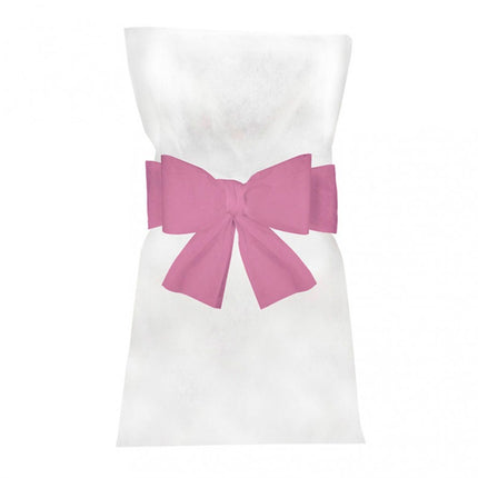 Fiocco per sedia rosa 19 cm 6 pezzi