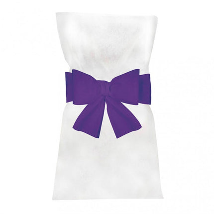 Fiocco per sedia viola 19 cm 6 pezzi