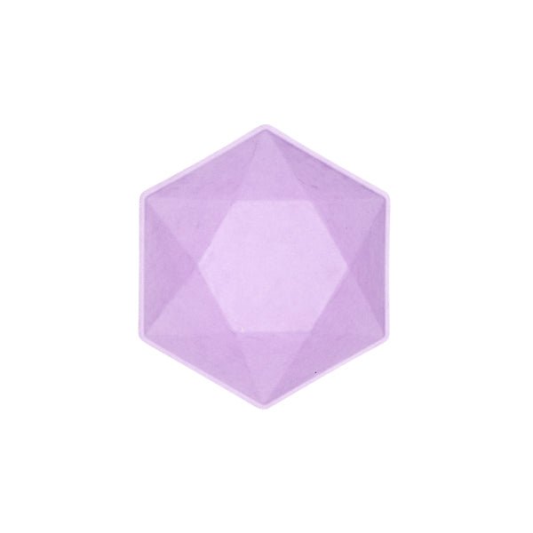 6 zeshoekige - kommen 15,8 x 13,7 cm, paars van Riethmueller koop je bij Partywinkel