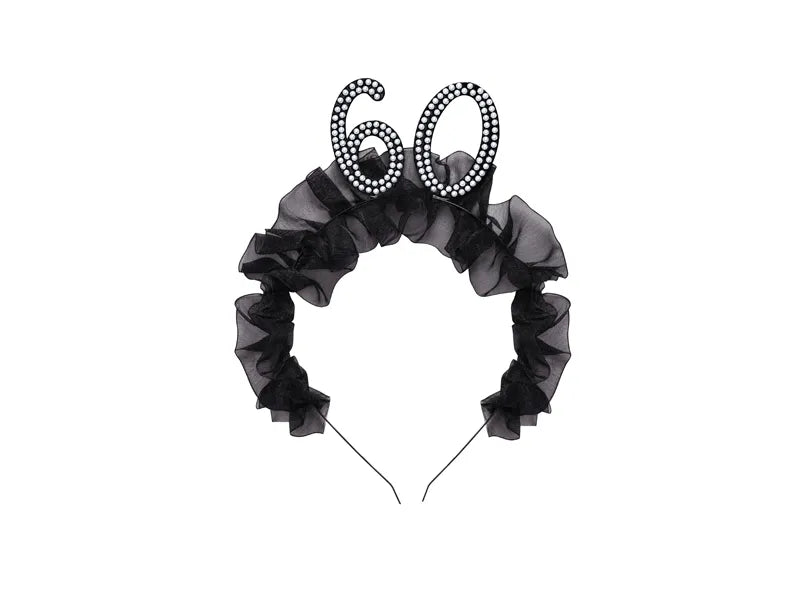 60 Jaar Haarband Zwart van Partydeco koop je bij Partywinkel