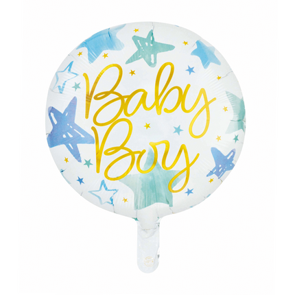 Palloncino ad elio blu e oro per neonato maschio, 46 cm