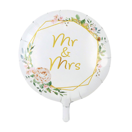 Palloncino a forma di fiore "Mr and Mrs Helium" da 46 cm