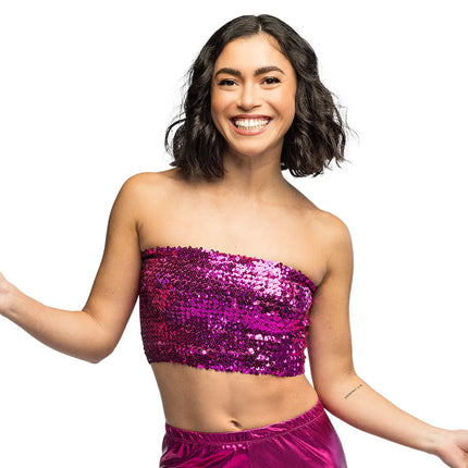 Top Sparkle rosa (M/L elasticizzato)