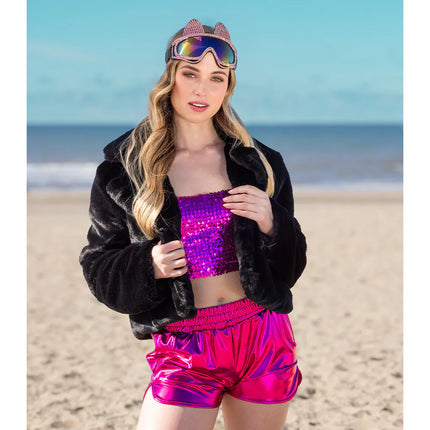 Top Sparkle rosa (M/L elasticizzato)