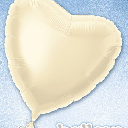 Palloncino a elio cuore avorio vuoto 45 cm