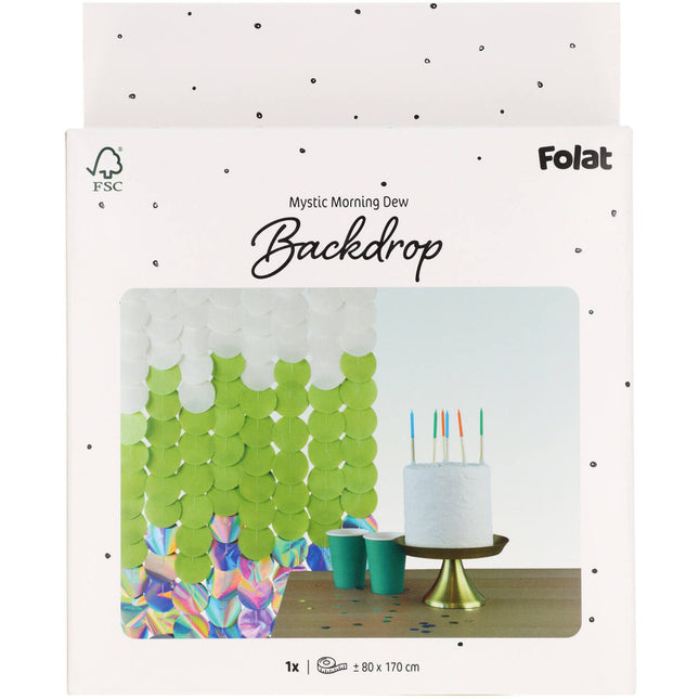 Tenda per porta bianca verde argento 1,7 m