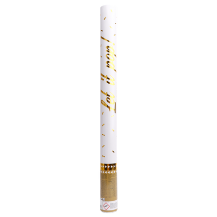 Cannone di coriandoli d'oro in foil 60 cm
