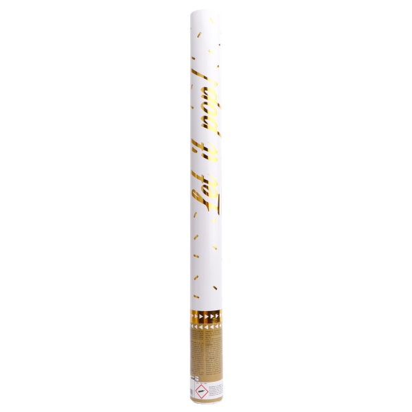 Cannone di coriandoli d'oro in foil 60 cm