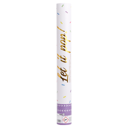 Cannone di coriandoli colorati in foil 40 cm