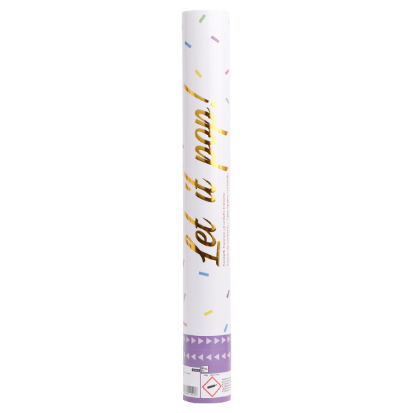 Cannone di coriandoli colorati in foil 40 cm