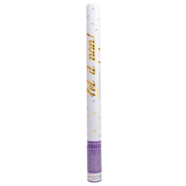 Cannone di coriandoli colorati in foil 60 cm