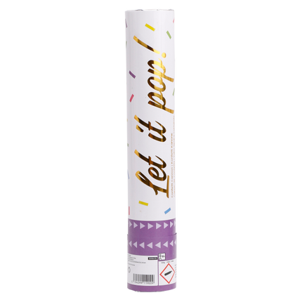 Cannone di coriandoli colorati rettangolo in foil 28cm