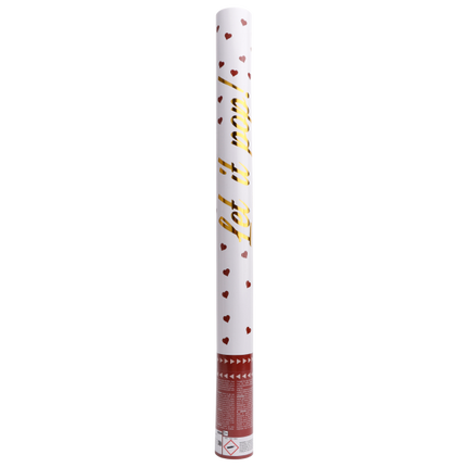 Cannone di coriandoli rosso 60 cm