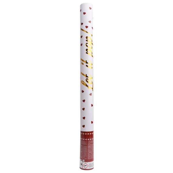 Cannone di coriandoli rosso 60 cm