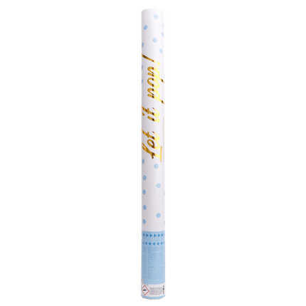 Cannone di coriandoli azzurro 60 cm