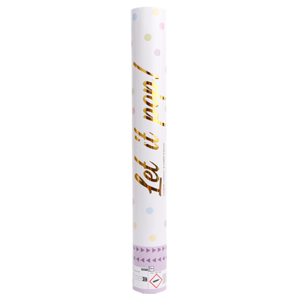 Cannone di coriandoli colorati pastello 40 cm