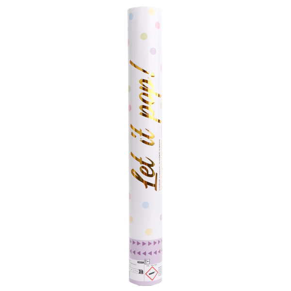 Cannone di coriandoli colorati pastello 40 cm