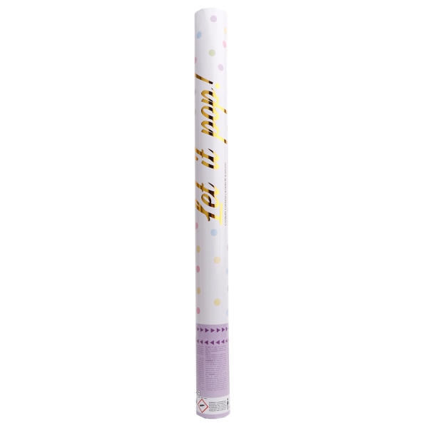 Cannone di coriandoli colorati pastello 60 cm