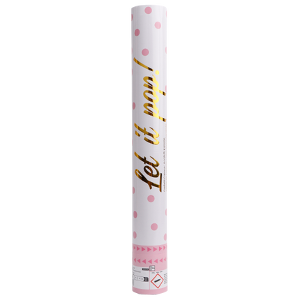 Cannone di coriandoli rosa chiaro 40 cm
