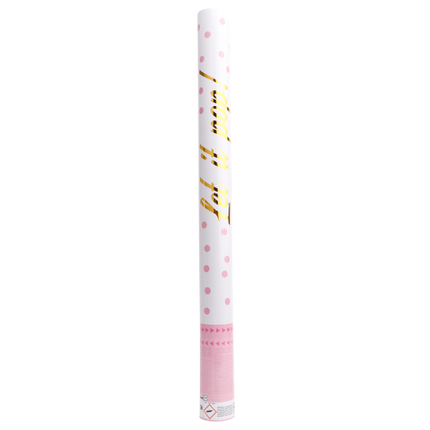 Cannone di coriandoli rosa da 60 cm